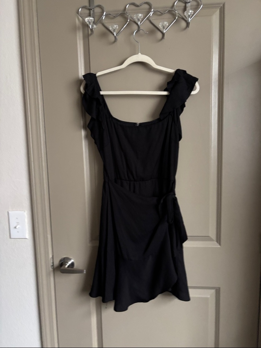 Trixxi Black Ruffle Sleeve Mini Dress